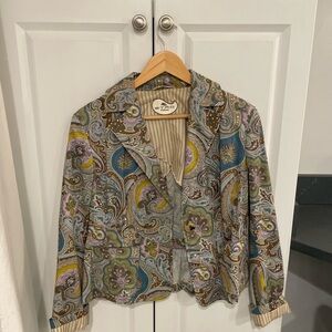 VINTAGE Etro Paisley Women's Blazer with Multicolor Design